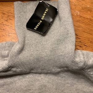 BNWT Ladies Grey Cotton Turtleneck Sweater XL